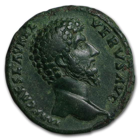 Rome AE Sestertius Lucius Veras (161-169 AD) XF NGC (Fine Style) Rome AE Sestertius Lucius Veras (161-169 AD) XF NGC (Fine Style)